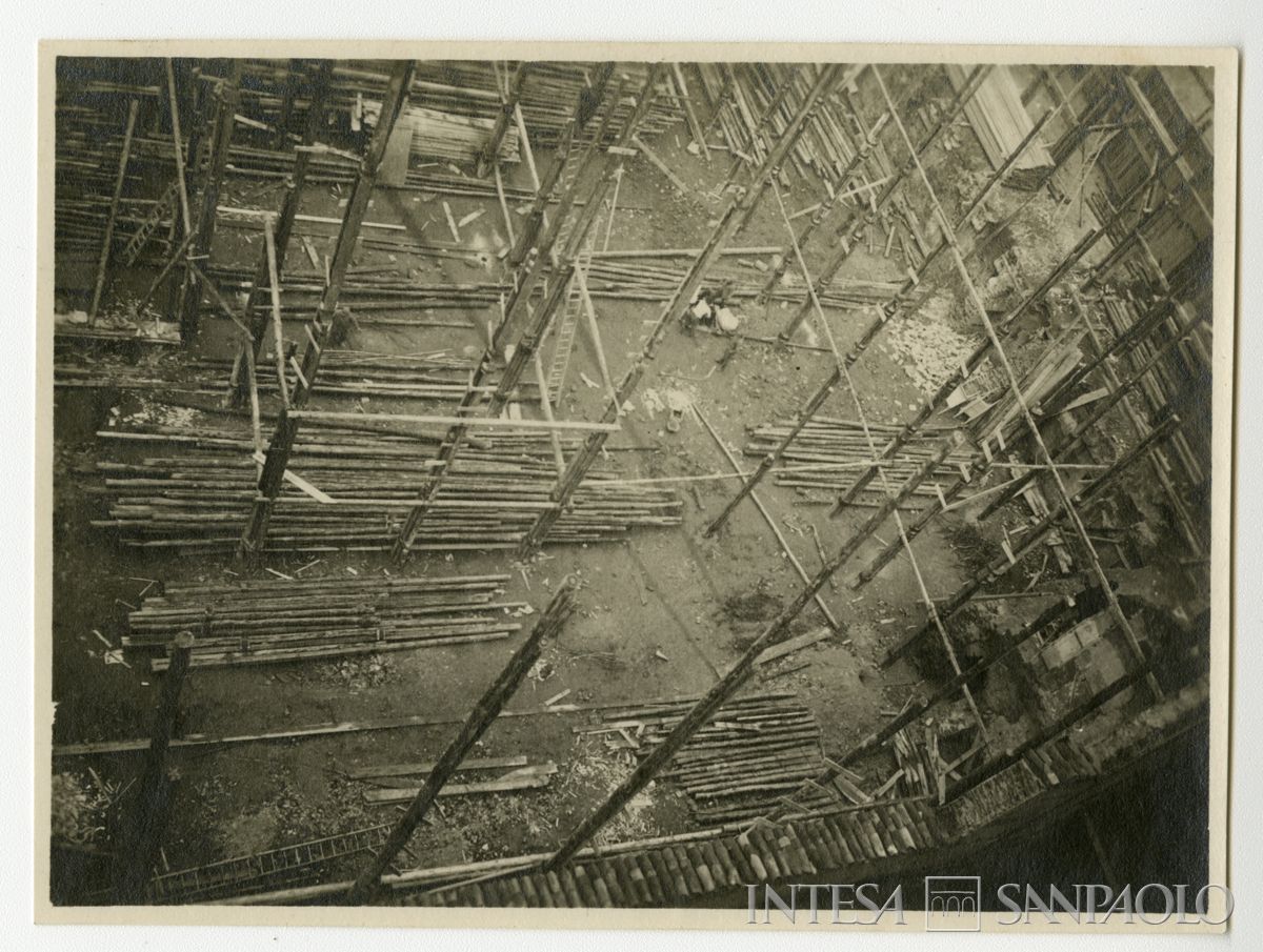 Visione dall'alto dei lavori di costruzione, 1923