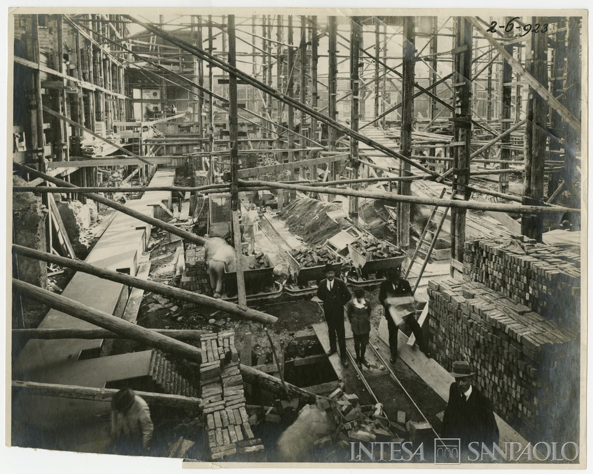 Lavori di costruzione, 2 giugno 1923 (foto Achille Flecchia)