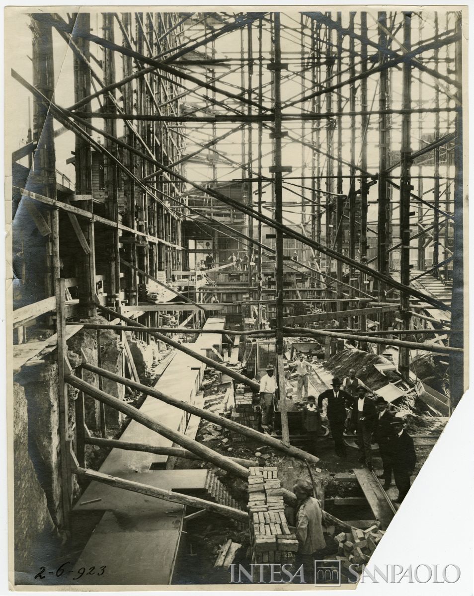 Lavori di costruzione, 2 giugno 1923 (foto Achille Flecchia)