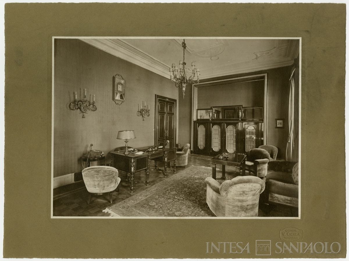 Sala di direzione, 1928 (foto Vittorio Cicala)