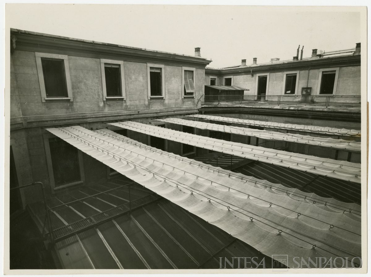 Palazzo di piazza della Scala 6, lucernario del salone 'A', 1933-1934 (fotografo sconosciuto)