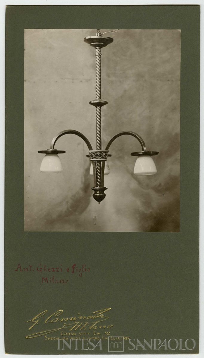 Palazzo di piazza della Scala 6, lampadario, primi del 1900 (G. Caminada)