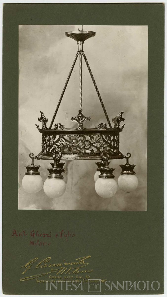 Palazzo di piazza della Scala 6, lampadario, primi del 1900 (G. Caminada)