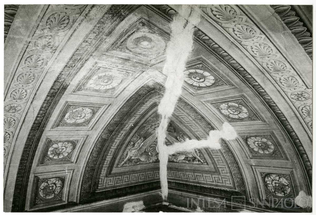 Palazzo Anguissola, lavori di restauro, 1975-1976 (fotografo sconosciuto)