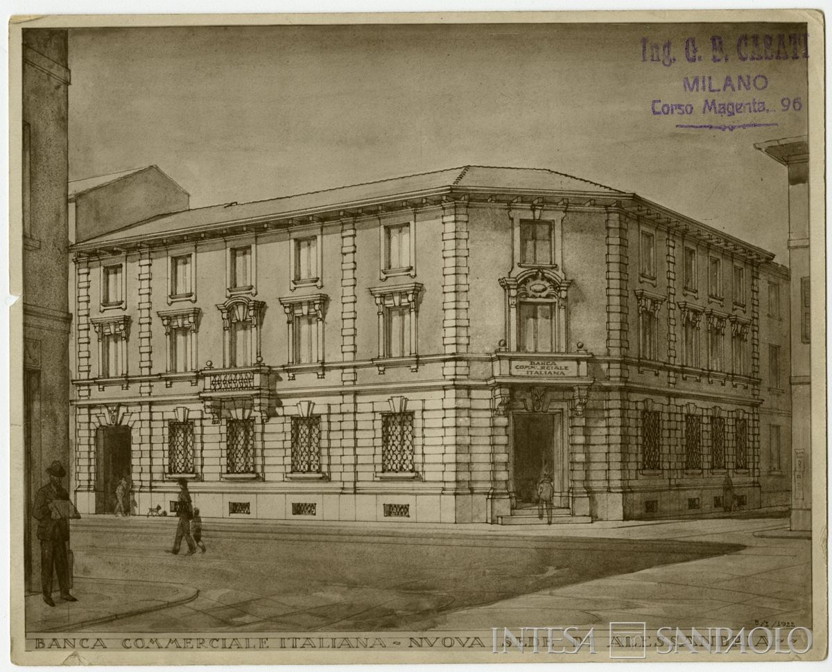 BCI, Alessandria: sede di Corso Roma 1, 1923 (fotografo sconosciuto)