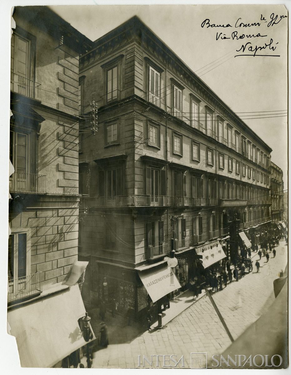 BCI, Napoli: sede di Palazzo Zevallos Stigliano, Via Roma 185, 1899-1910 (fotografo sconosciuto)