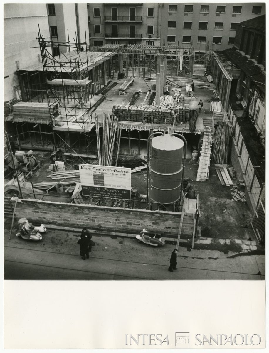 BCI, Palermo: sede di via Mariano Stabile 150/152 in costruzione, fine 1962 - primi mesi del 1963 (Studio Fotografico Scafidi)