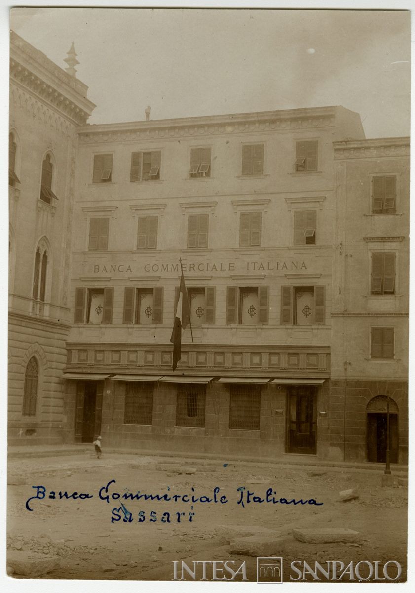 BCI, Sassari: succursale di Piazza d'Italia 6, 1919-1922 (fotografo sconosciuto)