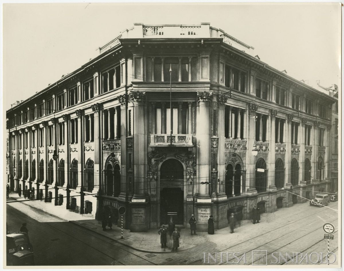 BCI, Torino: sede di Palazzo Pallavicini Mossi, Via Santa Teresa 9-11, anni 1920-1940 (fotografo sconosciuto)
