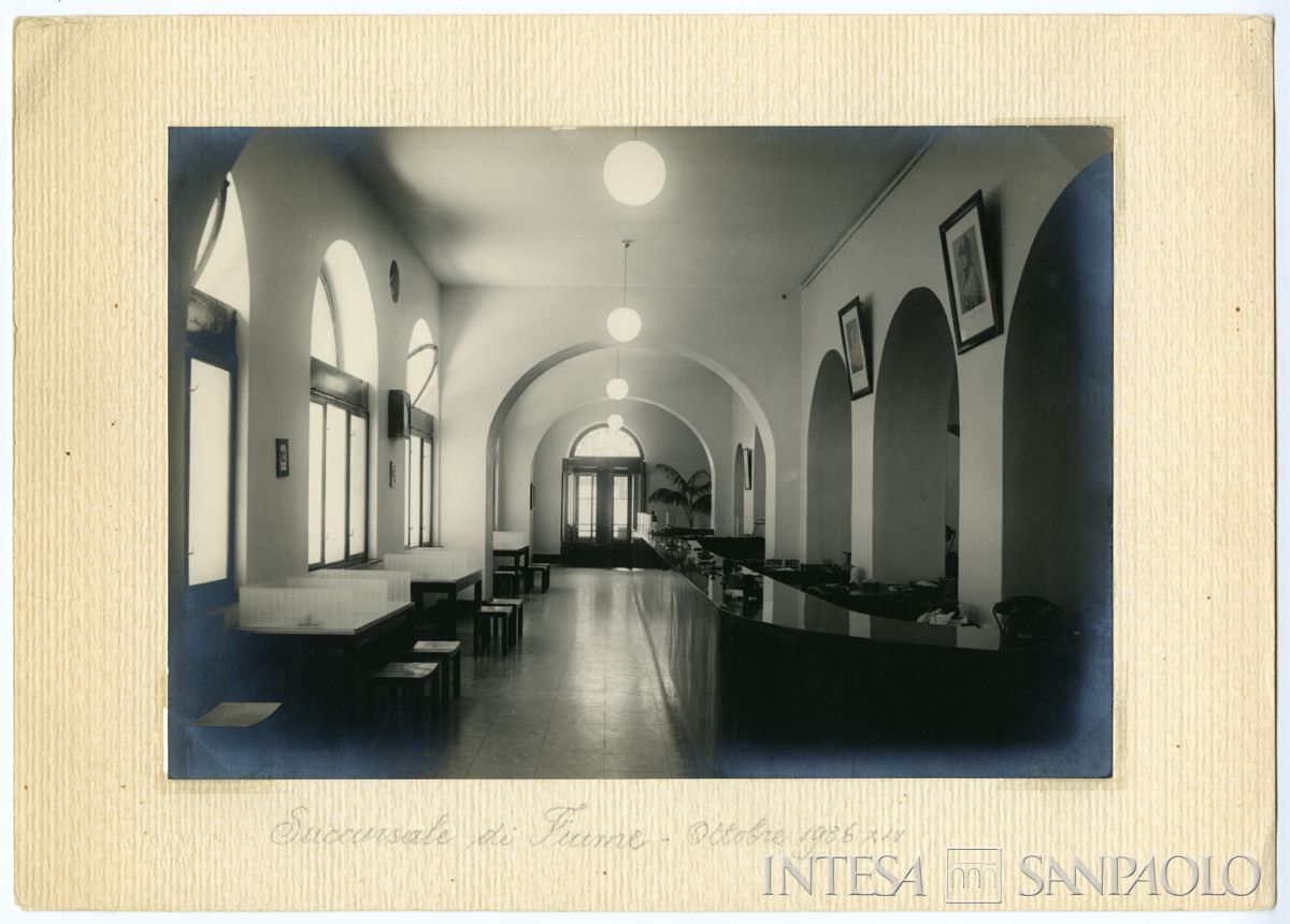 BCI, Fiume: succursale di Via Mazzini 1, 1936 (Foto Fantini)