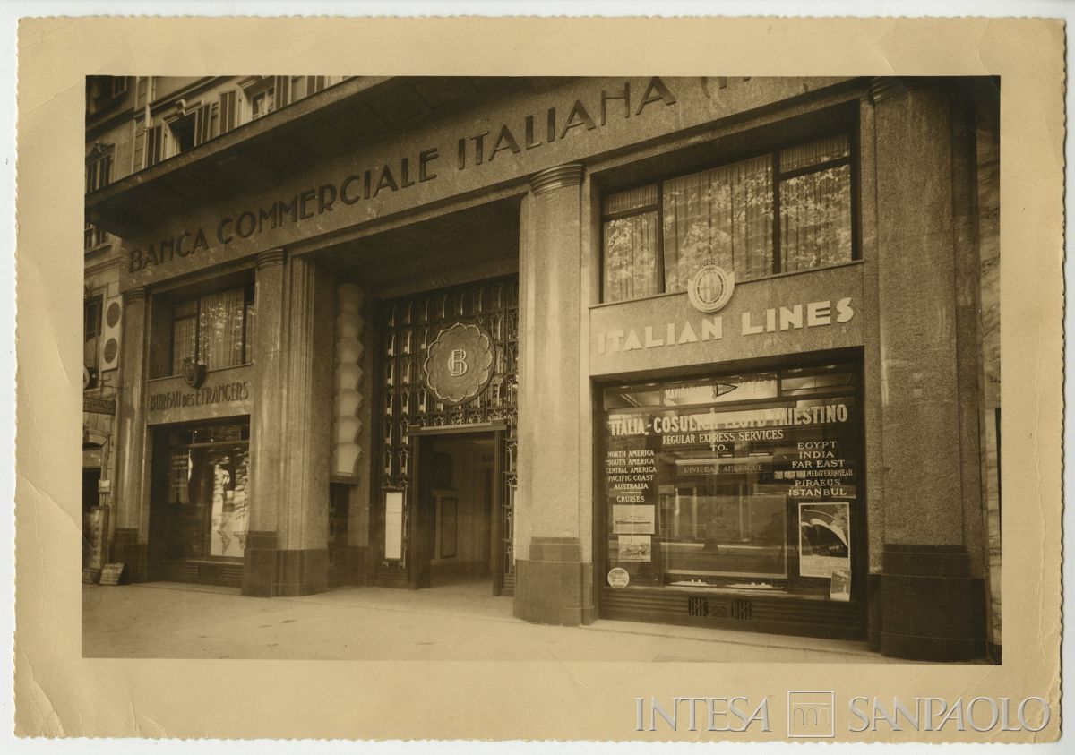 Banca Commerciale Italiana (France), Nizza: filiale di Avenue de la Victoire 10, 1932 ca. (foto di Delahaye, A.)