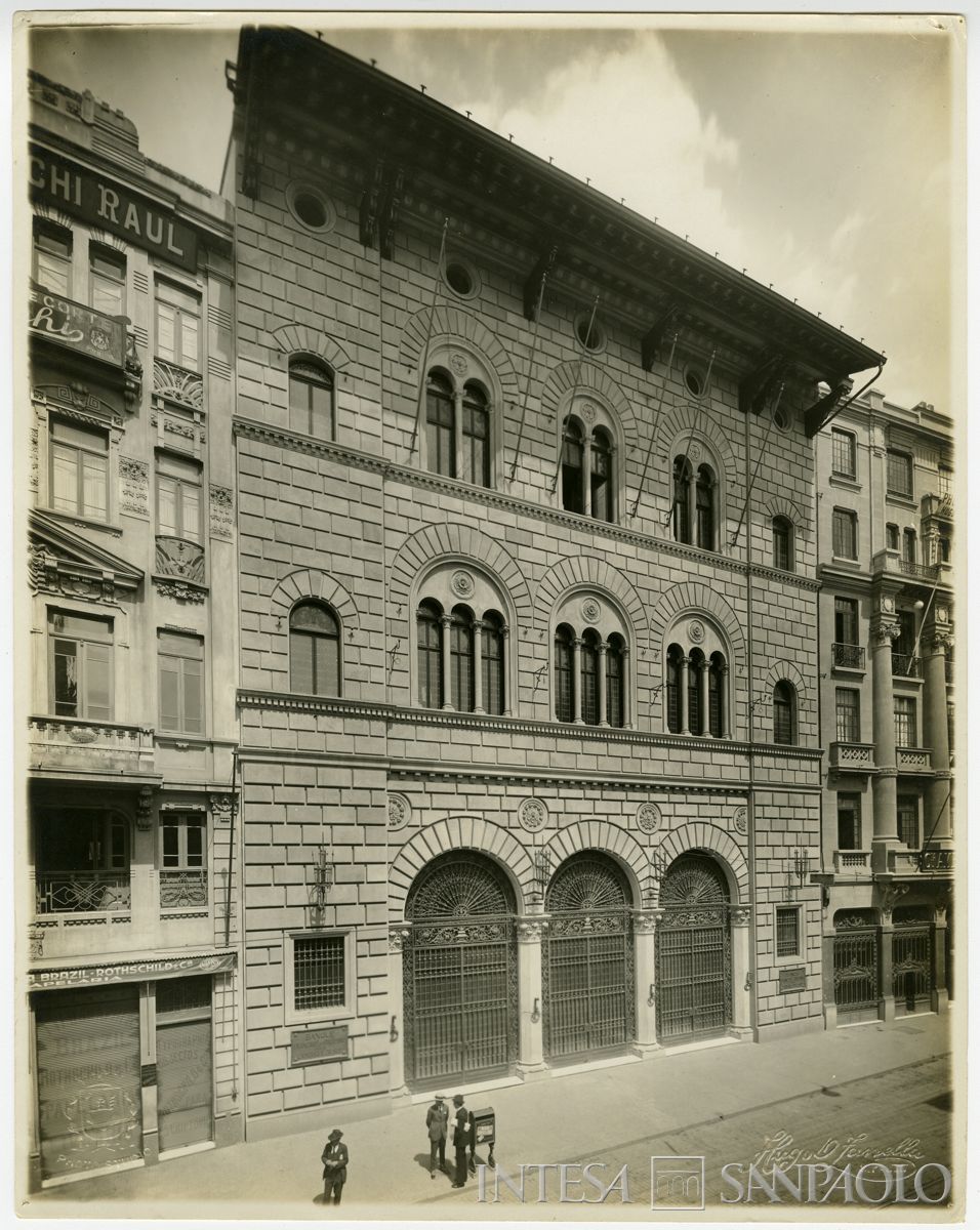 Banca Commerciale Francese e Italiana per l'America del Sud, San Paolo: succursale di Rua 15 de Novembro 27, 1921 (foto di Photo-Studio Hugo D. Zanella)