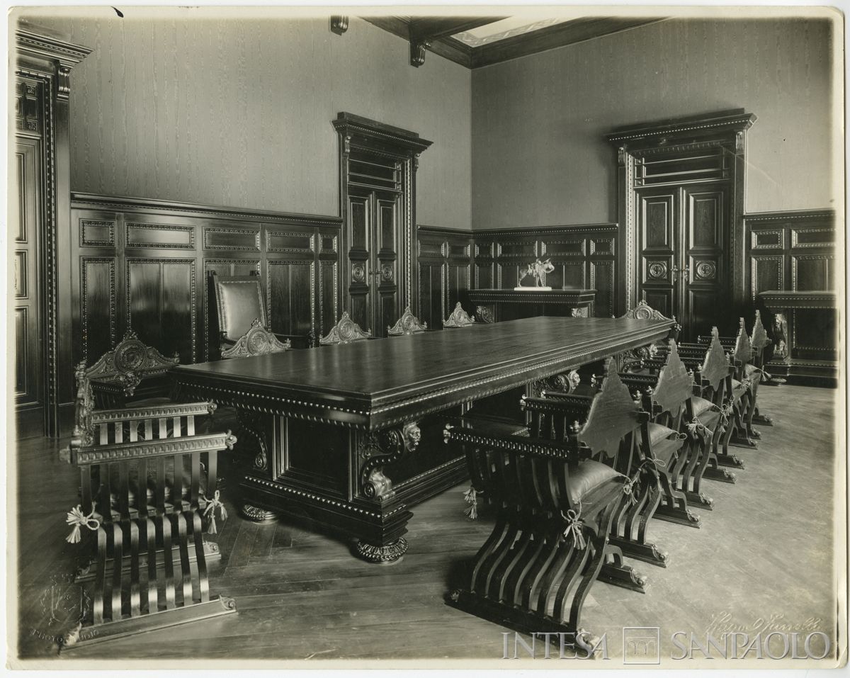 Banca Commerciale Francese e Italiana per l'America del Sud, San Paolo: succursale di Rua 15 de Novembro 27, 1921 (foto di Photo-Studio Hugo D. Zanella)