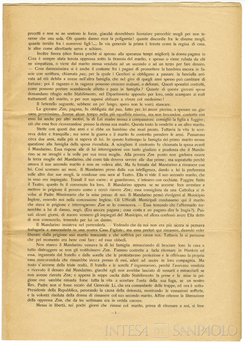 Allegato 2: dattiloscritto del 2 dicembre 1913 della sorella Paola Vanolli indirizzato alla Madre superiora, recante un resoconto dell'attività e delle opere svolte dal convento (p.4)