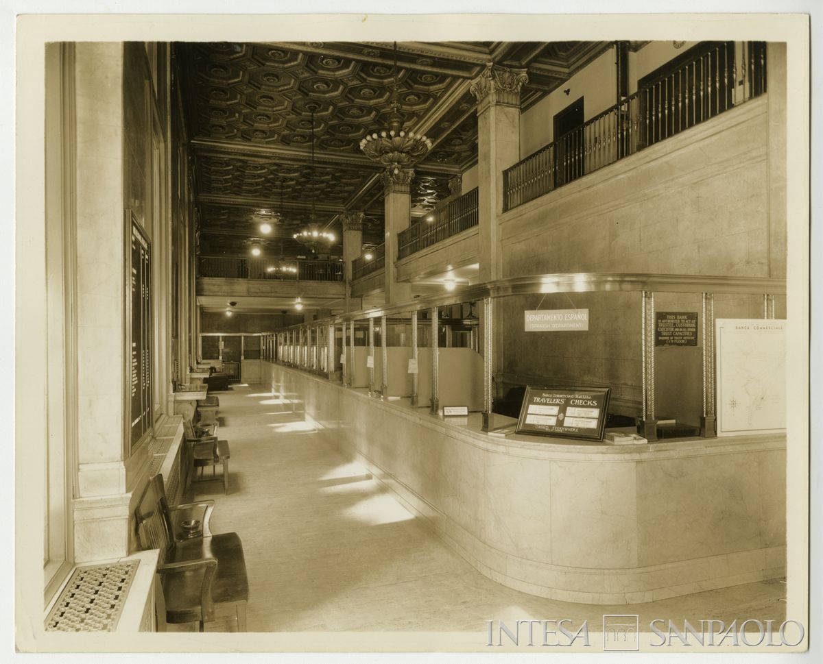 Banca Commerciale Italiana Trust Co., New York: sede di William Street 62-64, 1935 (foto American Studio)