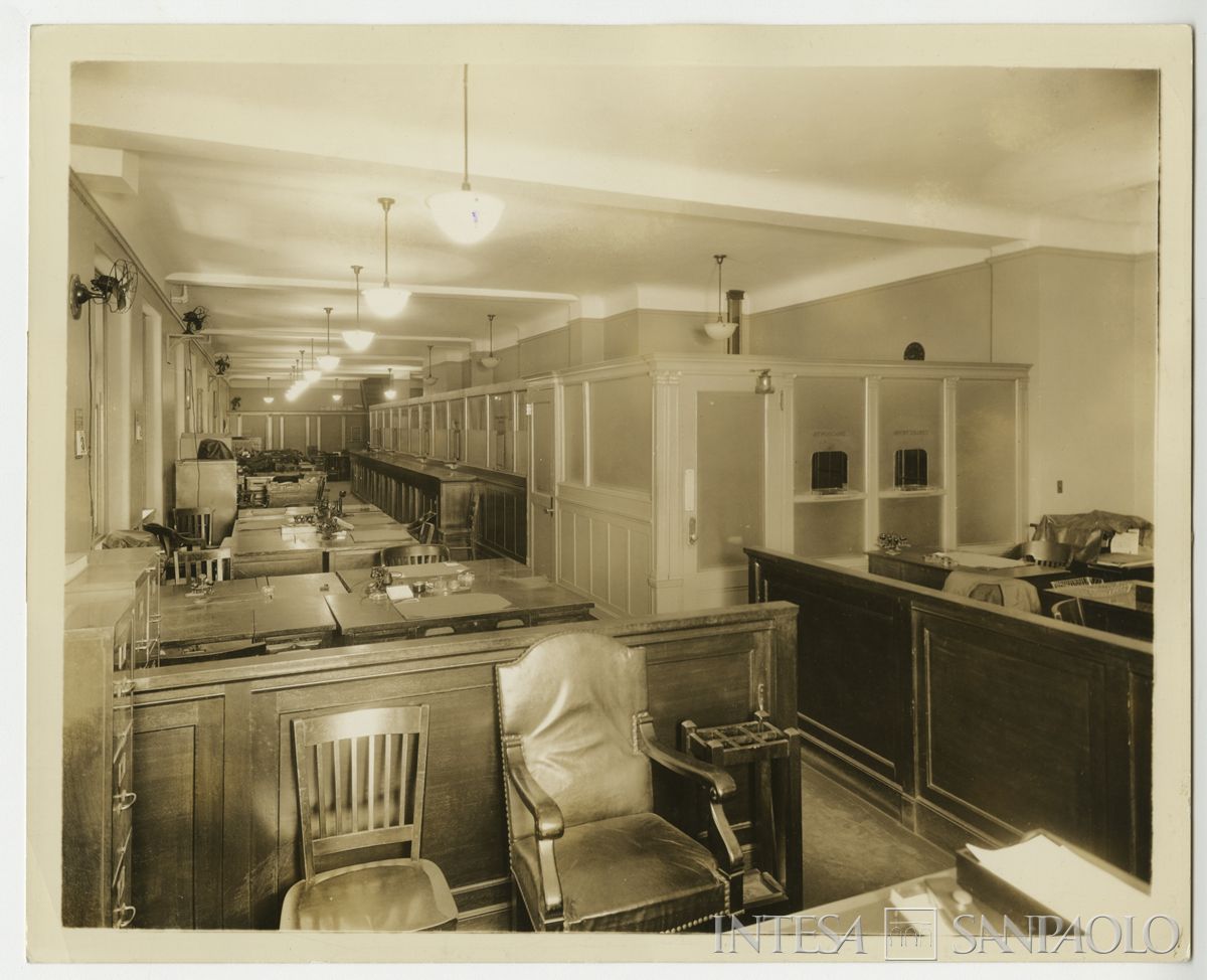 Banca Commerciale Italiana Trust Co., New York: sede di William Street 62-64, 1935 (foto American Studio)