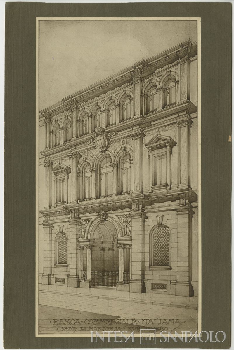 Banca Commerciale Italiana (France), Marsiglia: filiale di Rue Saint-Ferréol 75, 1919-1921 (foto di Detaille)