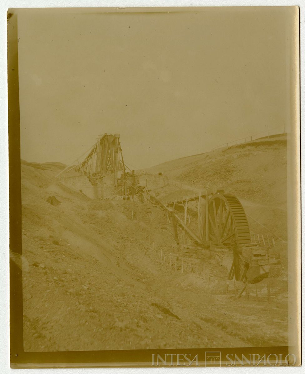 Miniera di Frongoch: ruote per le pompe, 1898-1901 (Bernardino Nogara)