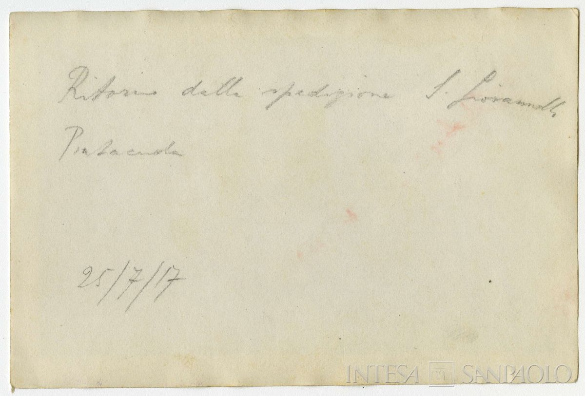 Bernardino Nogara in Sicilia presso le miniere dei Florio, 25 luglio 1917 - 29 luglio 1917 (fotografo sconosciuto), verso