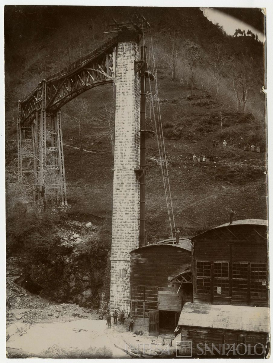 Particolare dell'impianto della miniera di Bovegno, 6 maggio 1900 (fotografo sconosciuto)