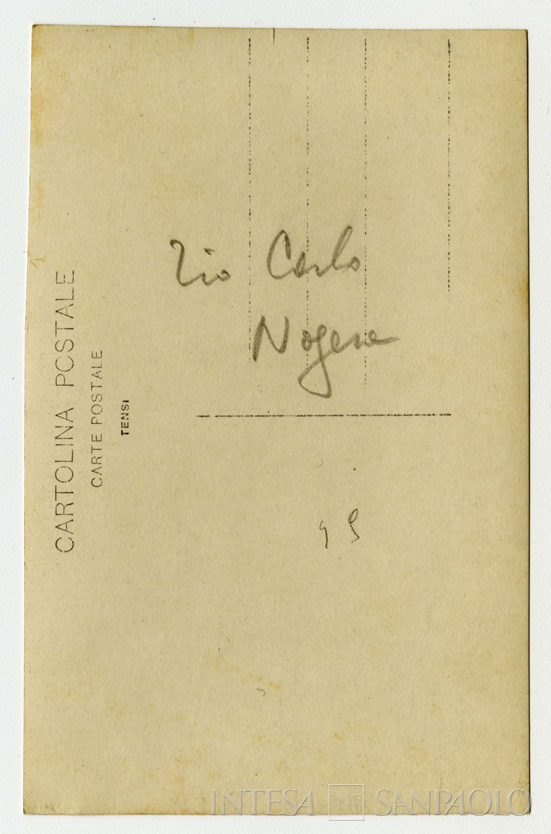 Nogara Carlo ritratto all'aperto, anni 1910 (fotografo sconosciuto), verso