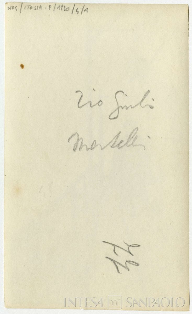 Martelli Giulio in montagna, anni 1920 (fotografo sconosciuto), verso