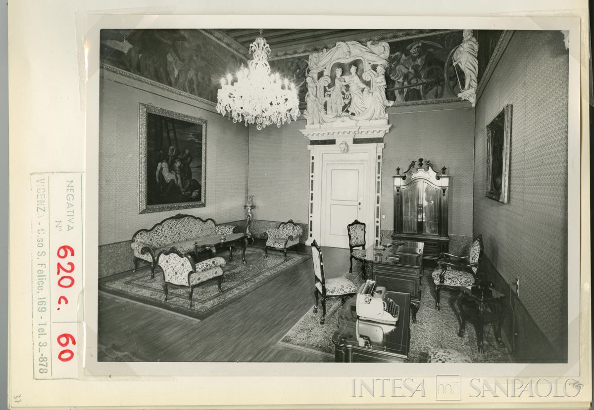 Palazzo Leoni Montanari, Sala dei Quattro Continenti, 1966 (Foto Tapparo & Trentin)