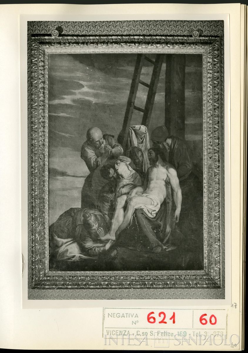 Palazzo Leoni Montanari, riproduzione di una tela raffigurante la deposizione di Cristo, 1966 (Foto Tapparo & Trentin)