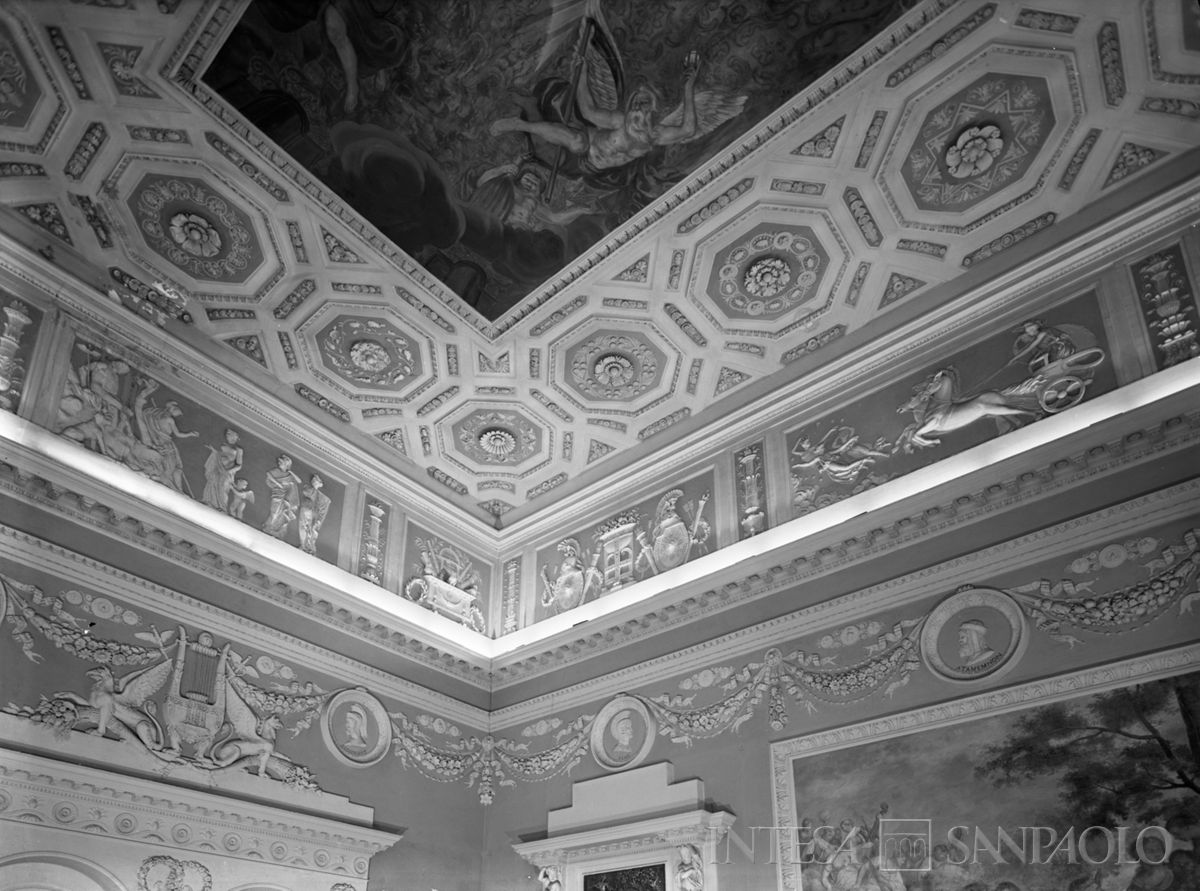 Palazzo Leoni Montanari, soffitto del Salone d'Apollo, 1966 (Foto Tapparo & Trentin)