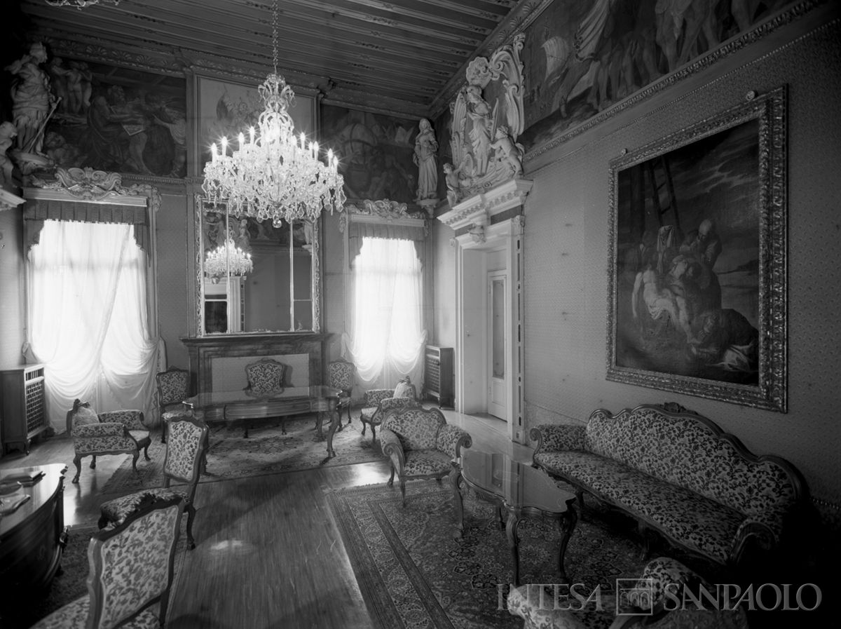 Palazzo Leoni Montanari, Sala dei Quattro Continenti, 1966 (Foto Tapparo & Trentin)