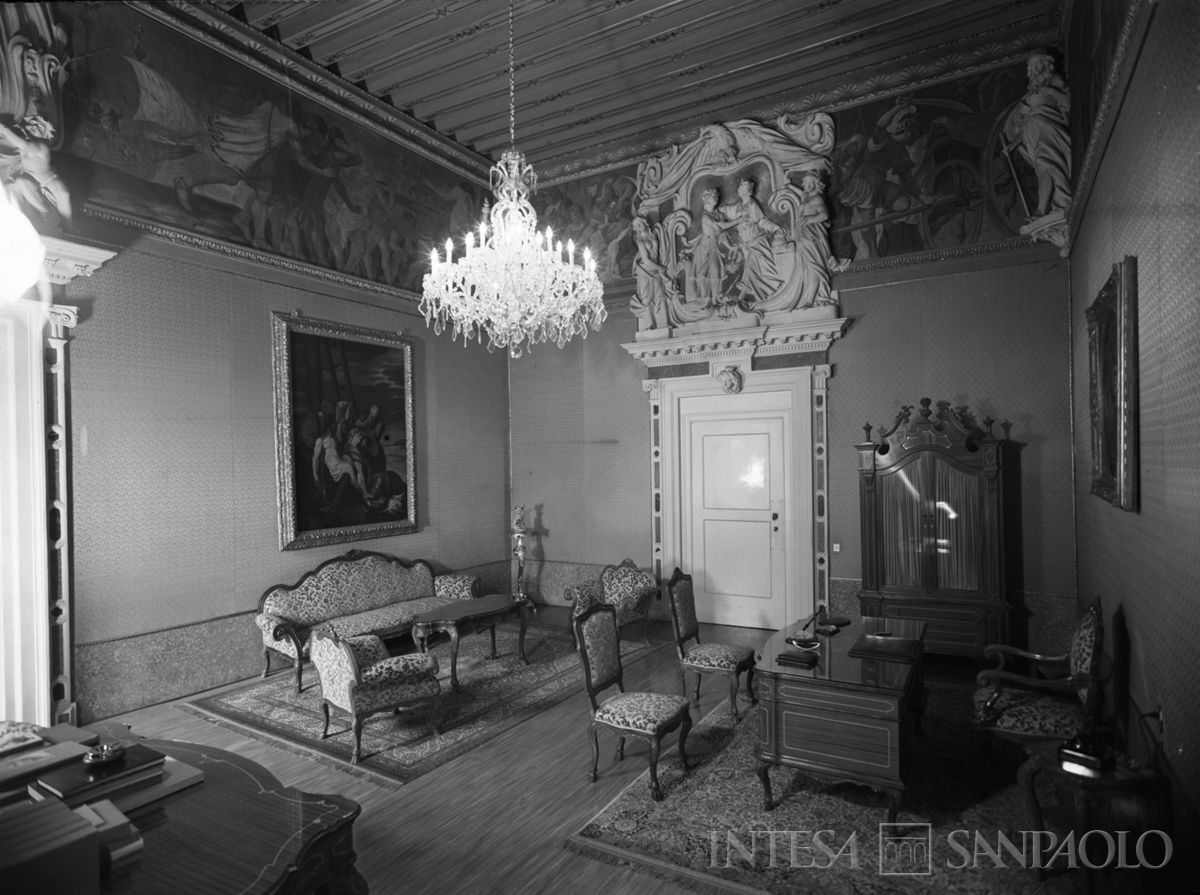 Palazzo Leoni Montanari, Sala dei Quattro Continenti, 1966 (Foto Tapparo & Trentin)