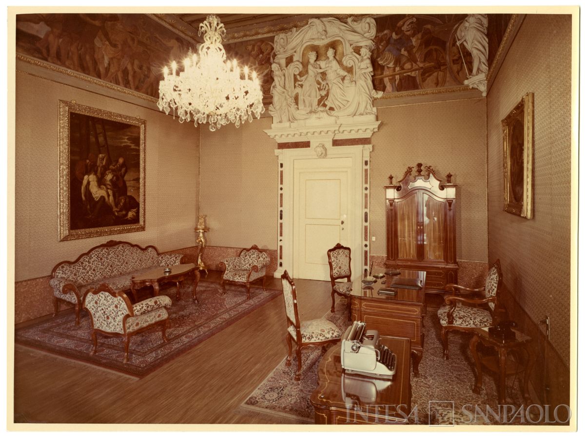 Palazzo Leoni Montanari, Sala dei Quattro Continenti, 1966 (Foto Tapparo & Trentin)