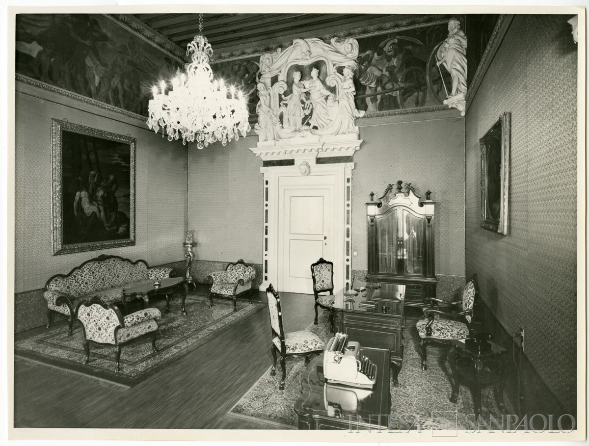 Palazzo Leoni Montanari, Sala dei Quattro Continenti, 1966 (Foto Tapparo & Trentin)