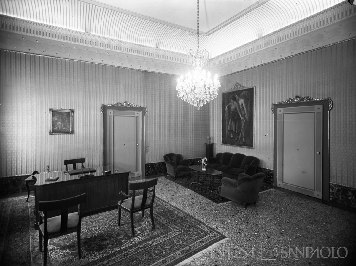 Palazzo Leoni Montanari, Sala Verde, ora dei Longhi, 1966 (Foto Tapparo & Trentin)