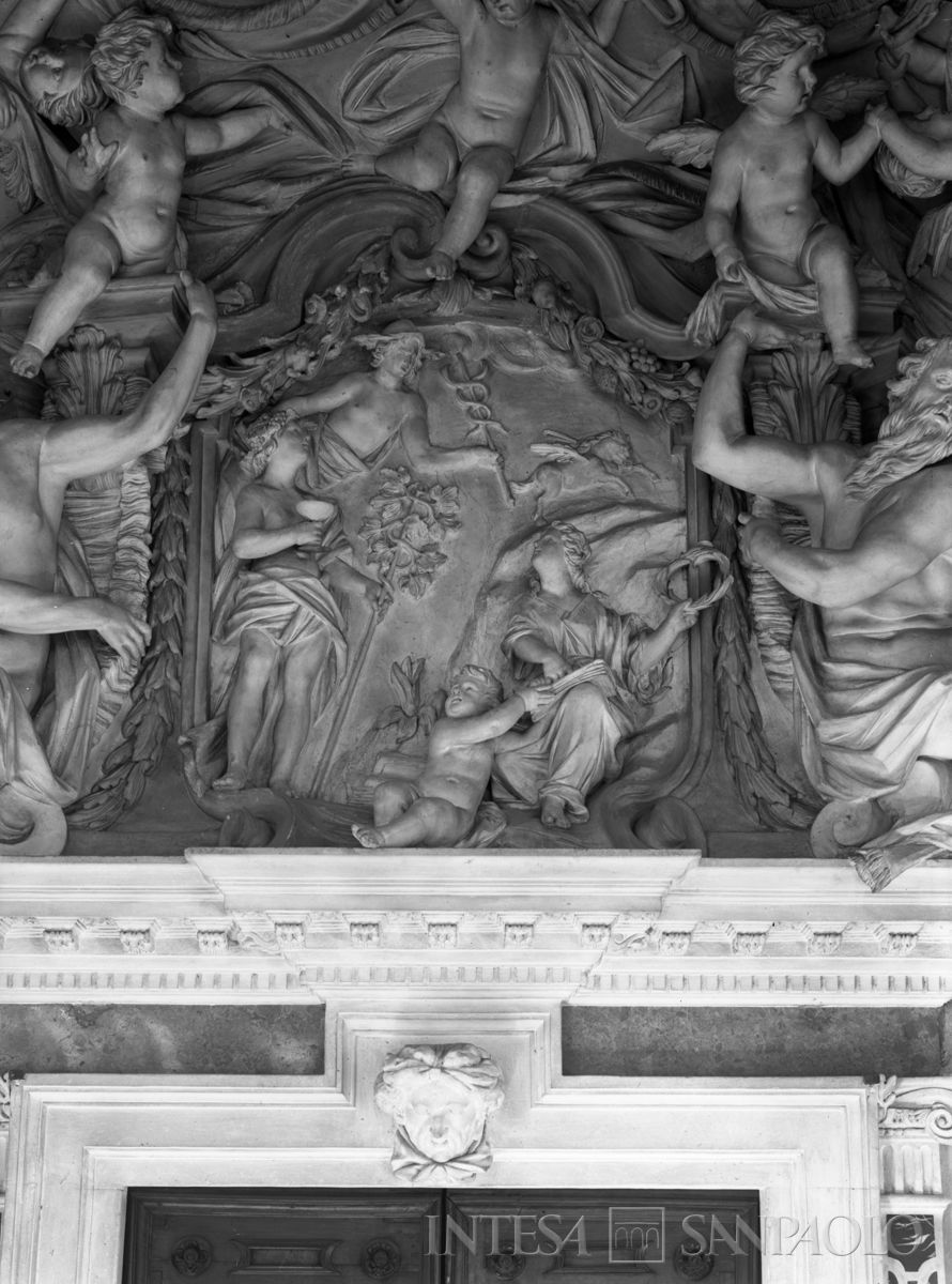 Palazzo Leoni Montanari, Galleria della Verità, particolare decorativo, 1956-1976 (Foto Tapparo & Trentin)