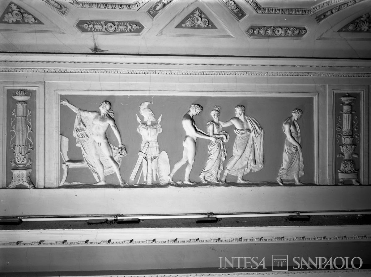 Palazzo Leoni Montanari, stucchi del Salone d'Apollo, ante 1976 (Foto Tapparo & Trentin)