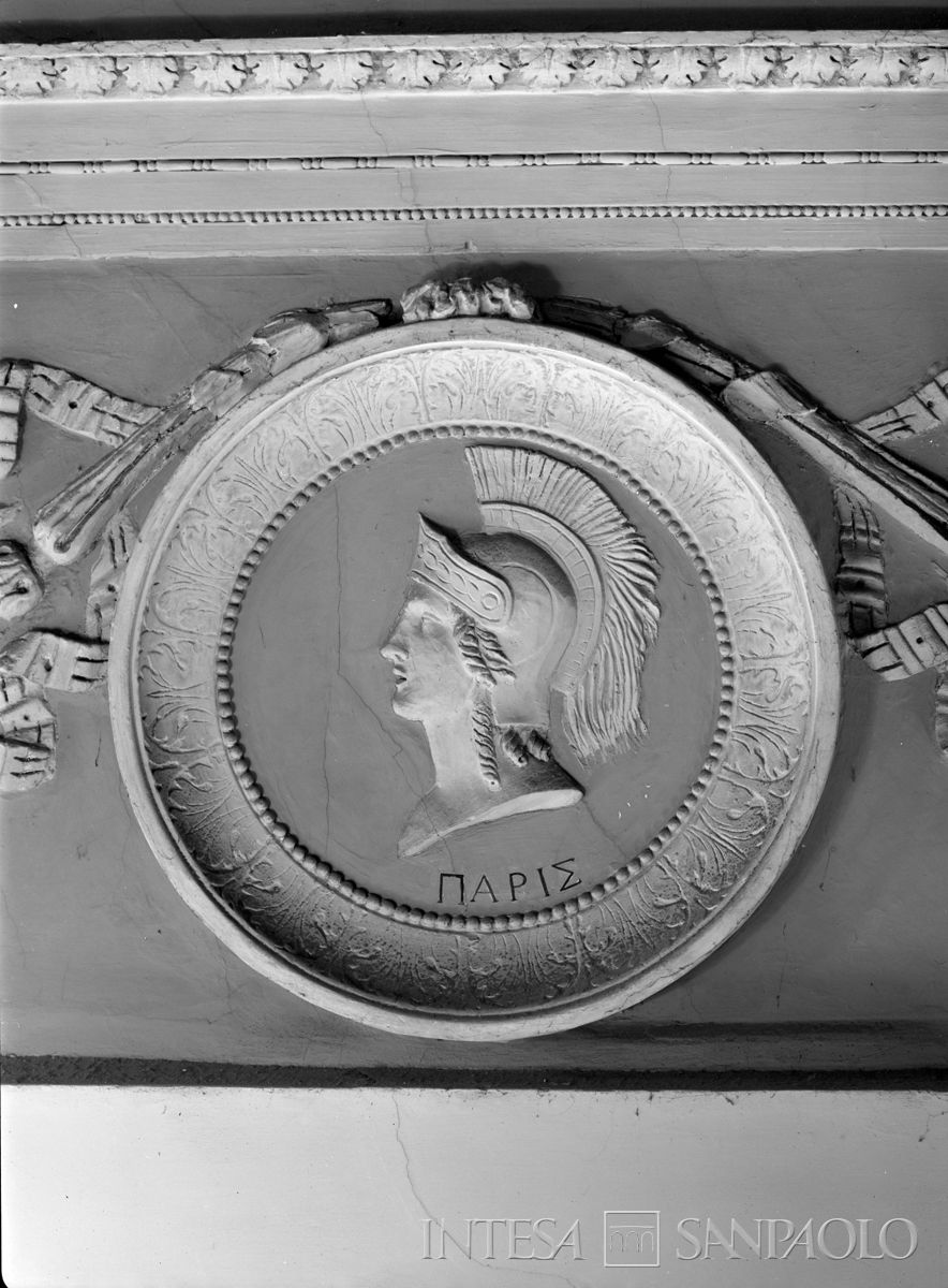 Palazzo Leoni Montanari, stucchi del Salone d'Apollo, ante 1976 (Foto Tapparo & Trentin)