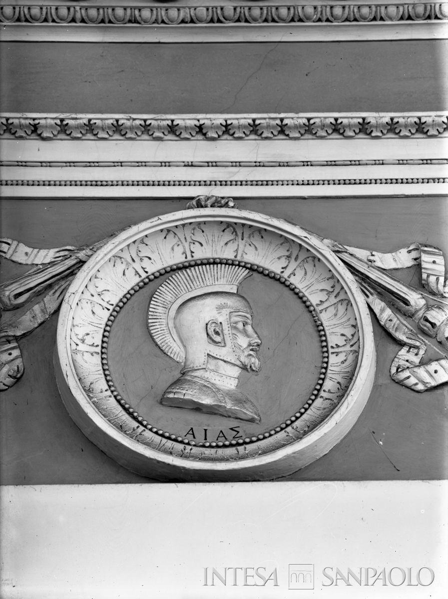 Palazzo Leoni Montanari, stucchi del Salone d'Apollo, ante 1976 (Foto Tapparo & Trentin)