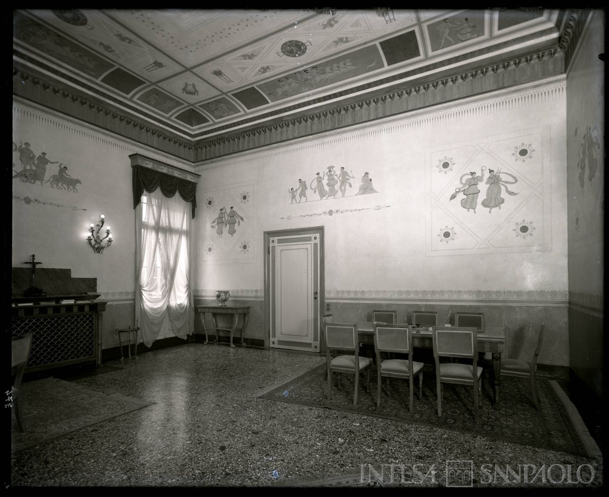 Palazzo Leoni Montanari, Sala Pompeiana, 1955 (Foto Tapparo & Trentin)