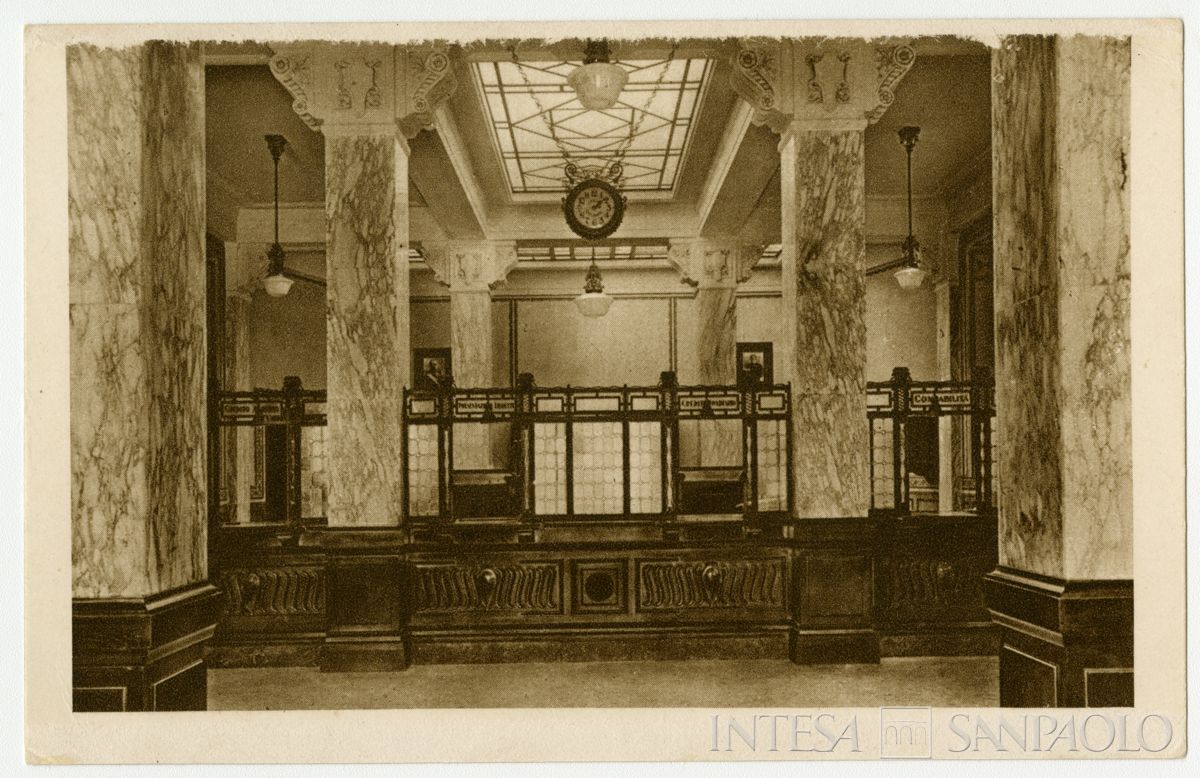 Cariplo, salone del pubblico della Sede di Brescia, 1926-1927 (Fot. Bottega d'Arte)