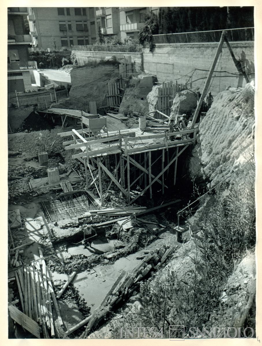 Roma, viale dell'arte 68, costruzione, 1960 circa (Vasari)
