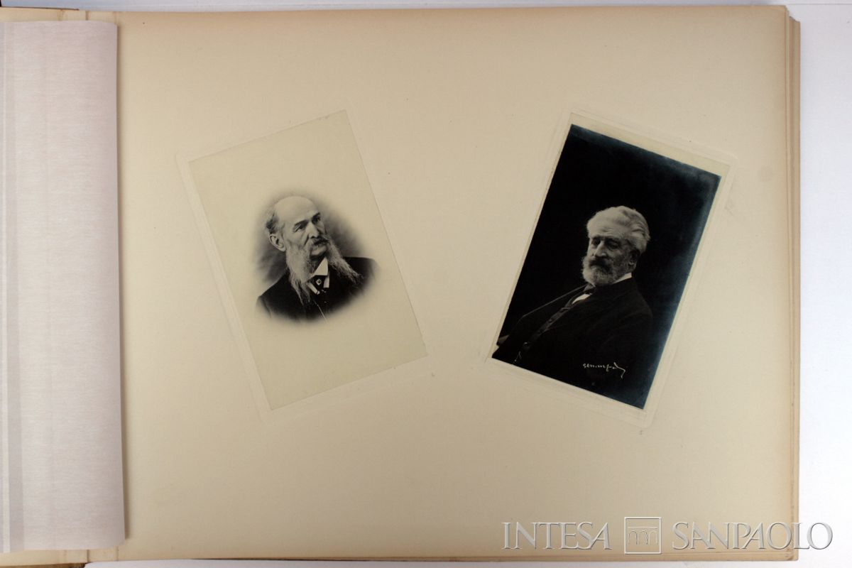 Album sul terremoto di Messina e Reggio Calabria. Ritratti di Giuseppe Marcora, presidente della Camera, e Giuseppe Manfredi, presidente del Senato nella XXII legislatura (1904-1909), 1909 (fotografo sconosciuto)