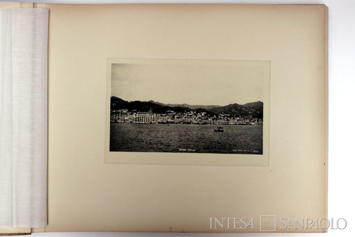 Album sul terremoto di Messina e Reggio Calabria. Panorama di Messina prima del terremoto del 28 dicembre 1908 (Biagio Giarmoleo editore)