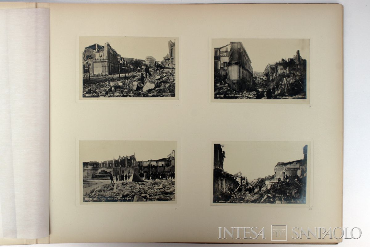 Album sul terremoto di Messina e Reggio Calabria. Scorci di Messina dopo il terremoto del 28 dicembre 1908 (Biagio Giarmoleo editore)