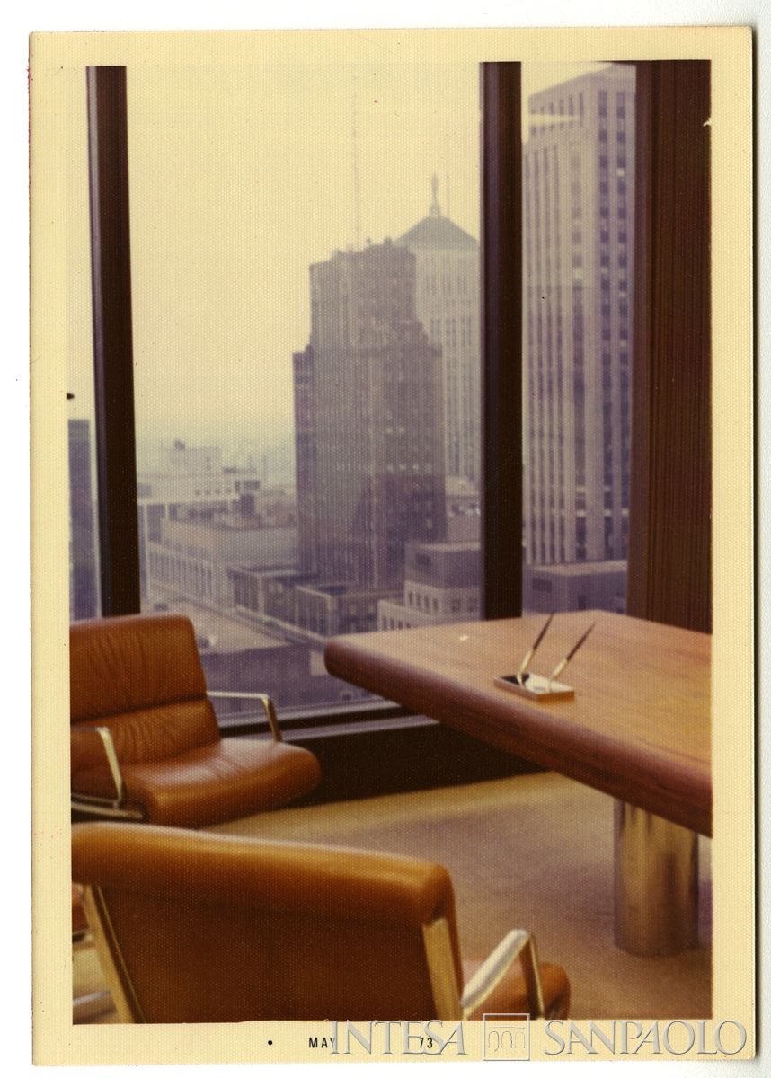 BCI, Chicago: ufficio di rappresentanza di First National Plaza 1, 1973 (fotografo sconosciuto)