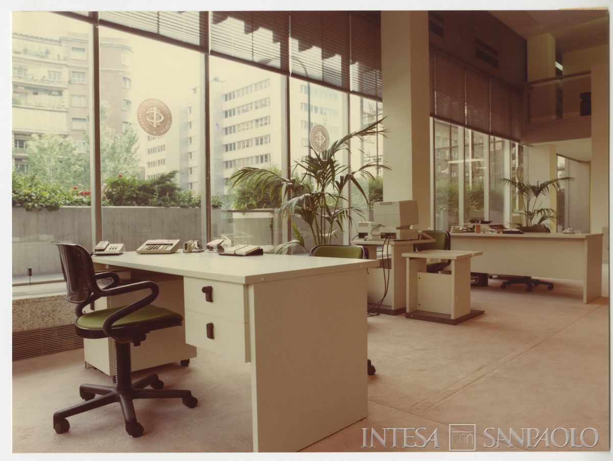 BCI, Madrid: filiale di Calle Serrano 67, 1984 (foto di Rodriguez E.)