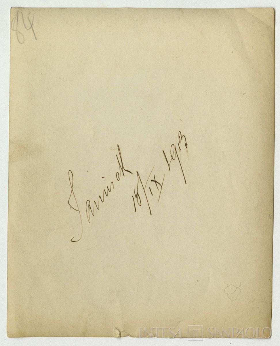 Toeplitz Rosa Maria Anna (Rosy) in giardino, 15 settembre 1913 (fotografo sconosciuto), verso