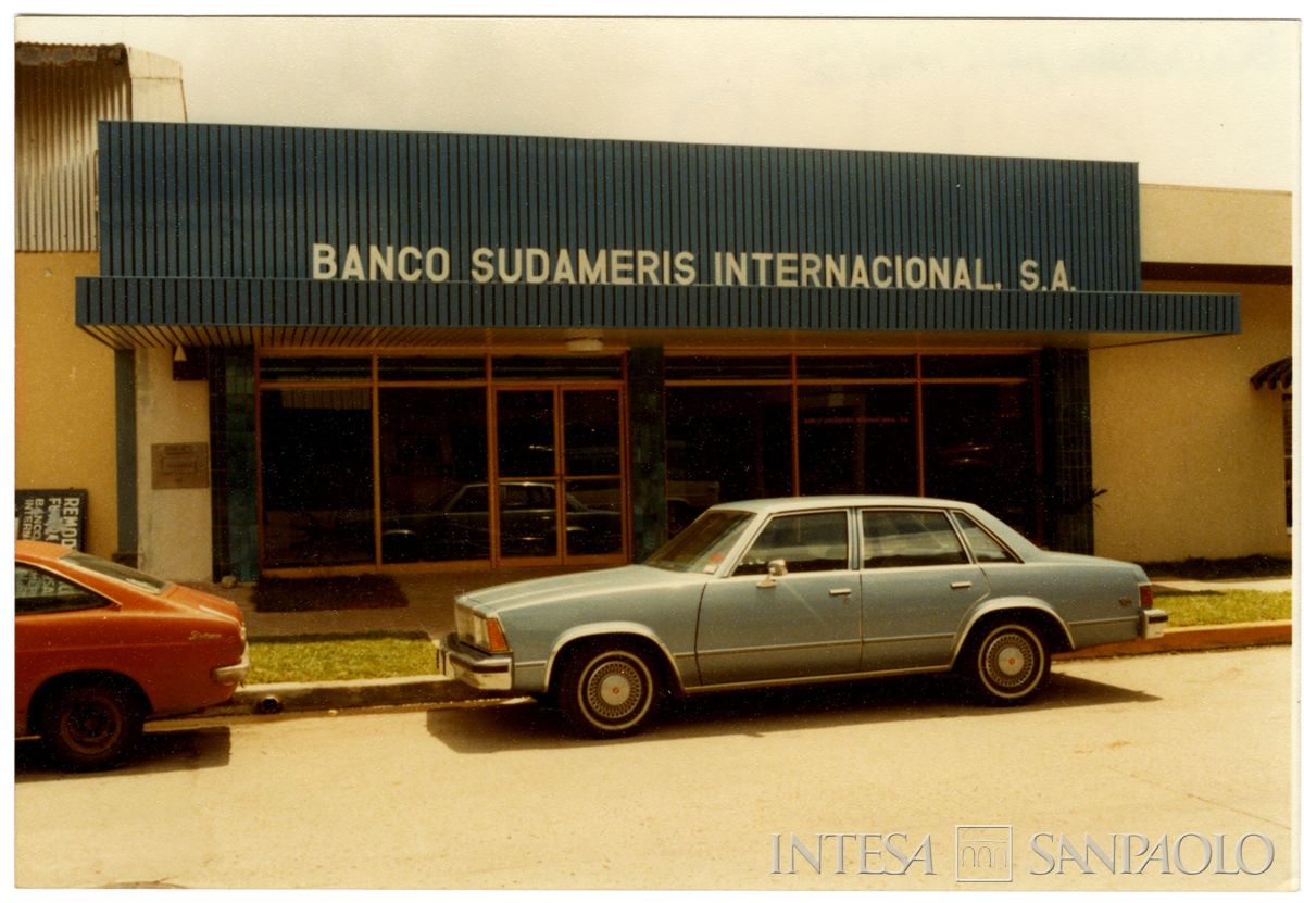 Banco Sudameris Internacional S.A., Panamá: agenzia, 1980 circa (fotografo sconosciuto)