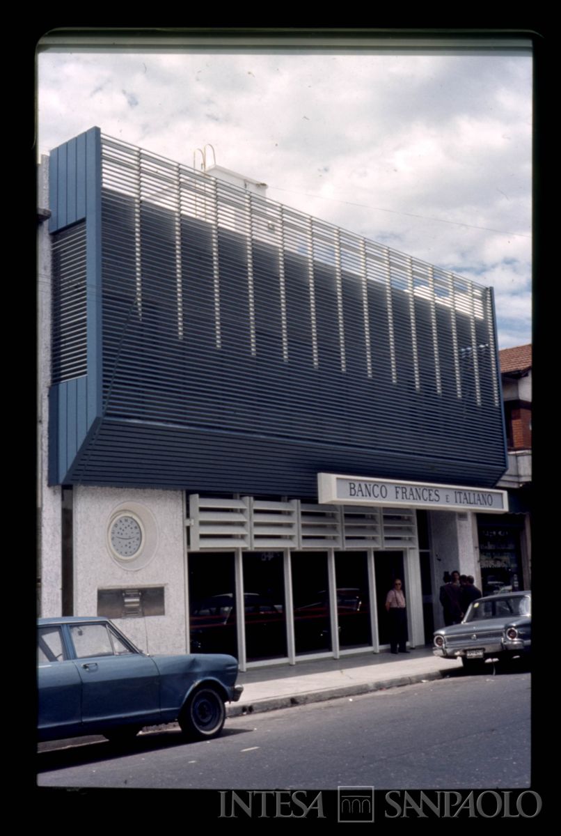 Banca Francese e Italiana per l'America del Sud, Villa Ballaster: agenzia, nuovo edificio, anni 1970-1980 (fotografo sconosciuto)