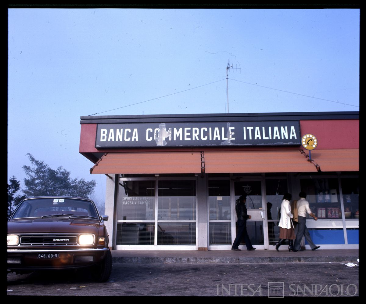 BCI, Pero: ufficio di cassa e cambi, area di servizio "Pero-Nord", autostrada Torino - Milano, post marzo 1972